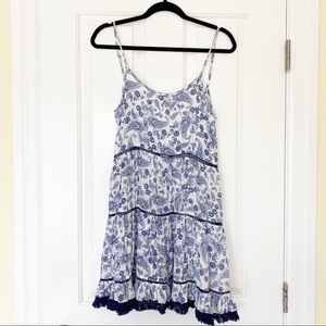 Nordstrom Surf Gypsy Blue & White Cover Up Dress